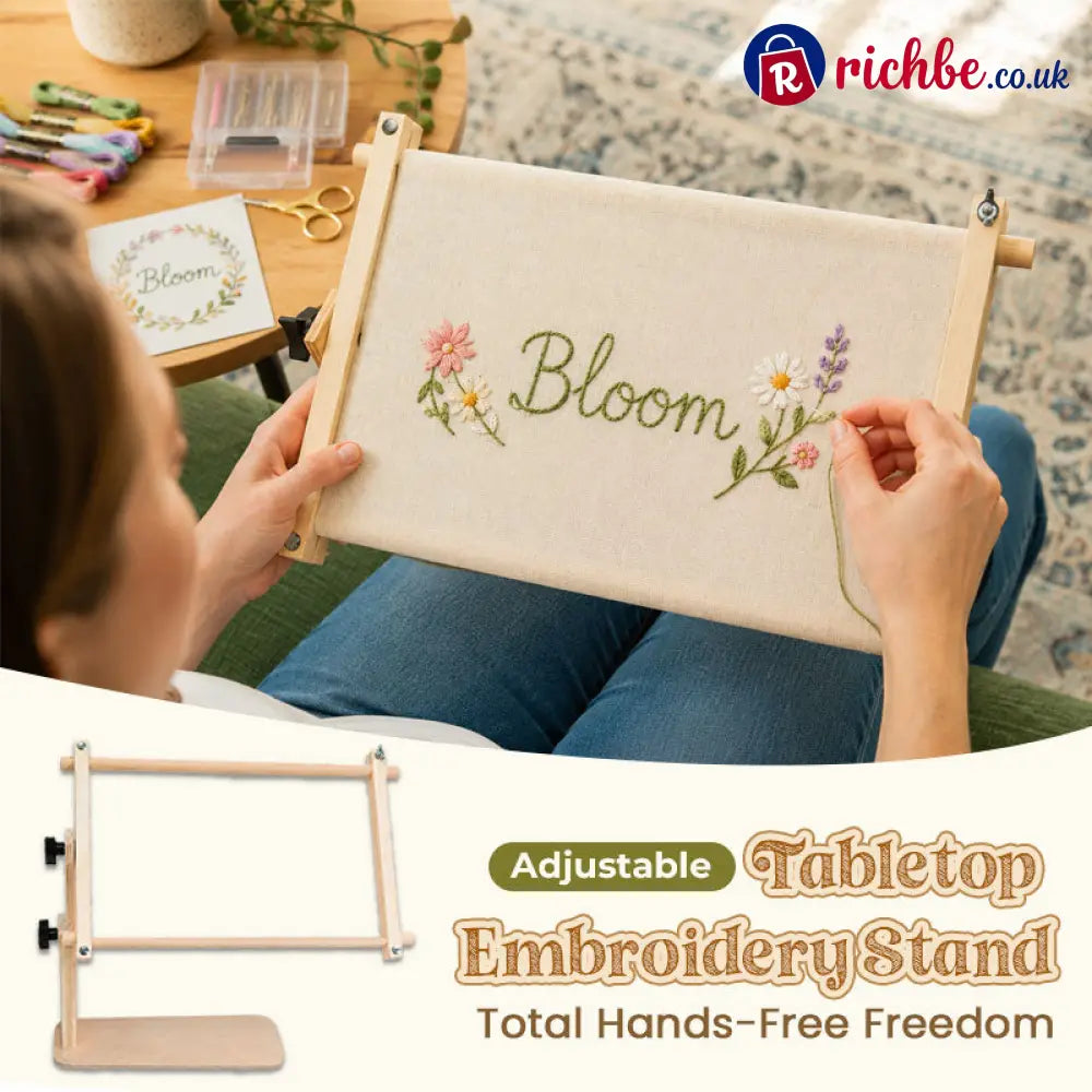 Adjustable Tabletop Embroidery Stand – Cross Stitch Frame Holder 🧵 - Houseware & Kitchen
