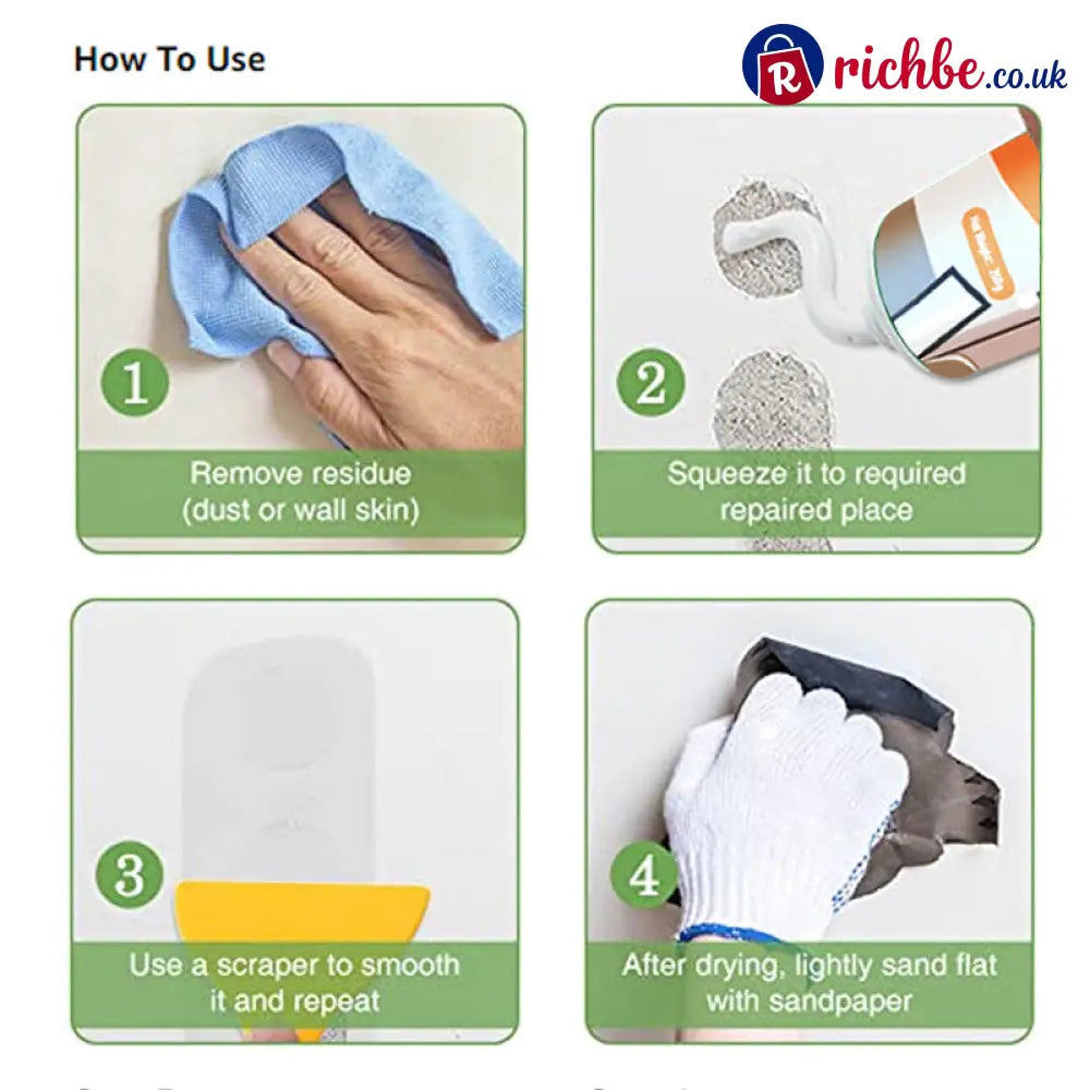 All-Purpose Wall Repair Paste – Fill Holes in a Single Stroke – Pay on Delivery ✨✅ - Tools & Gadgets