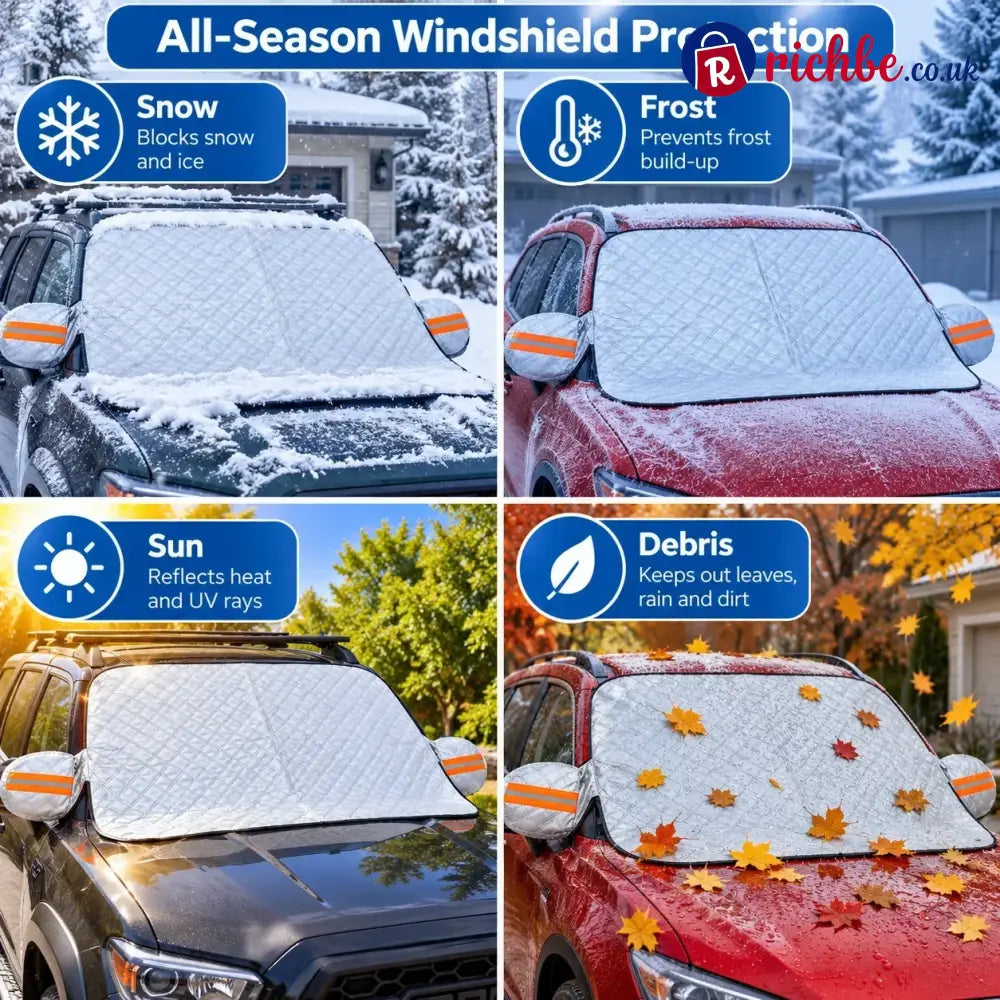 🚗 All-Season Magnetic Windshield Cover – Snow Ice & Frost Protection