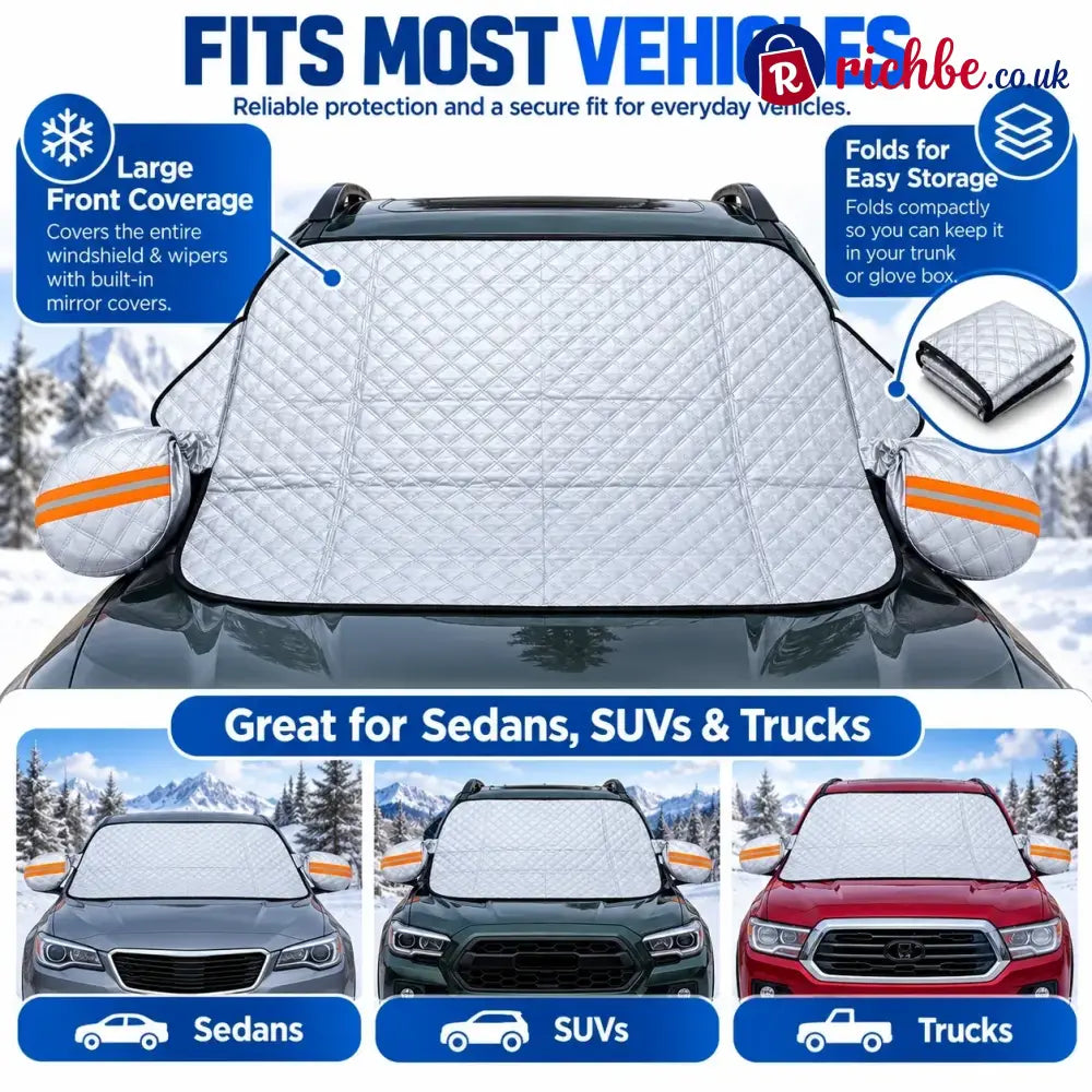🚗 All-Season Magnetic Windshield Cover – Snow Ice & Frost Protection