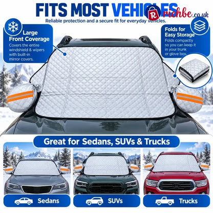 🚗 All-Season Magnetic Windshield Cover – Snow Ice & Frost Protection