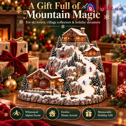 🏔️ Alpine Christmas Ski Village™ – Festive Mountain Holiday Display