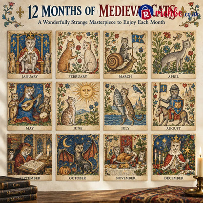 🐈🏰 Medieval Cats 2027 – 12 Months of Historically Questionable Cats
