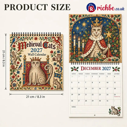 🐈🏰 Medieval Cats 2027 – 12 Months of Historically Questionable Cats