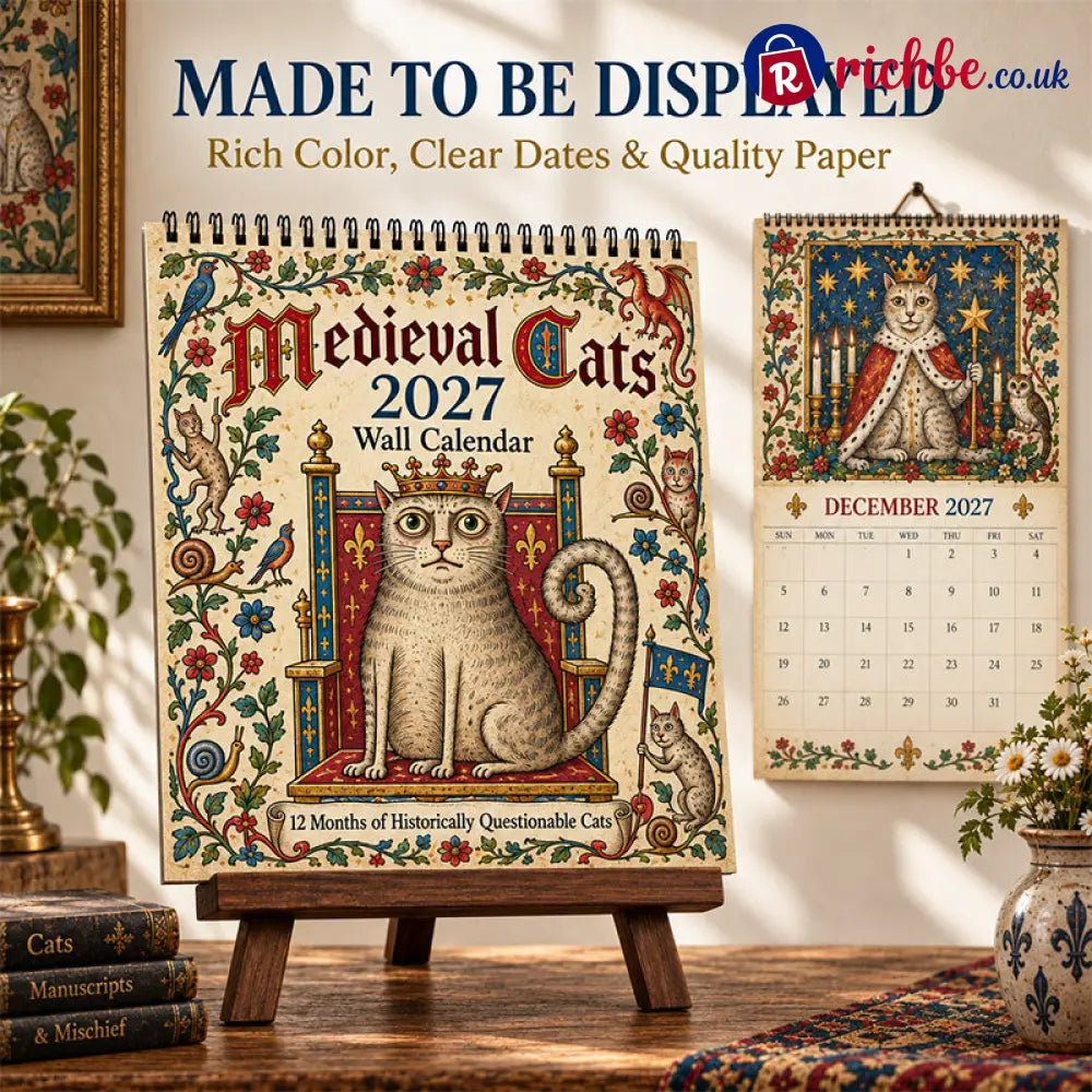 🐈🏰 Medieval Cats 2027 – 12 Months of Historically Questionable Cats