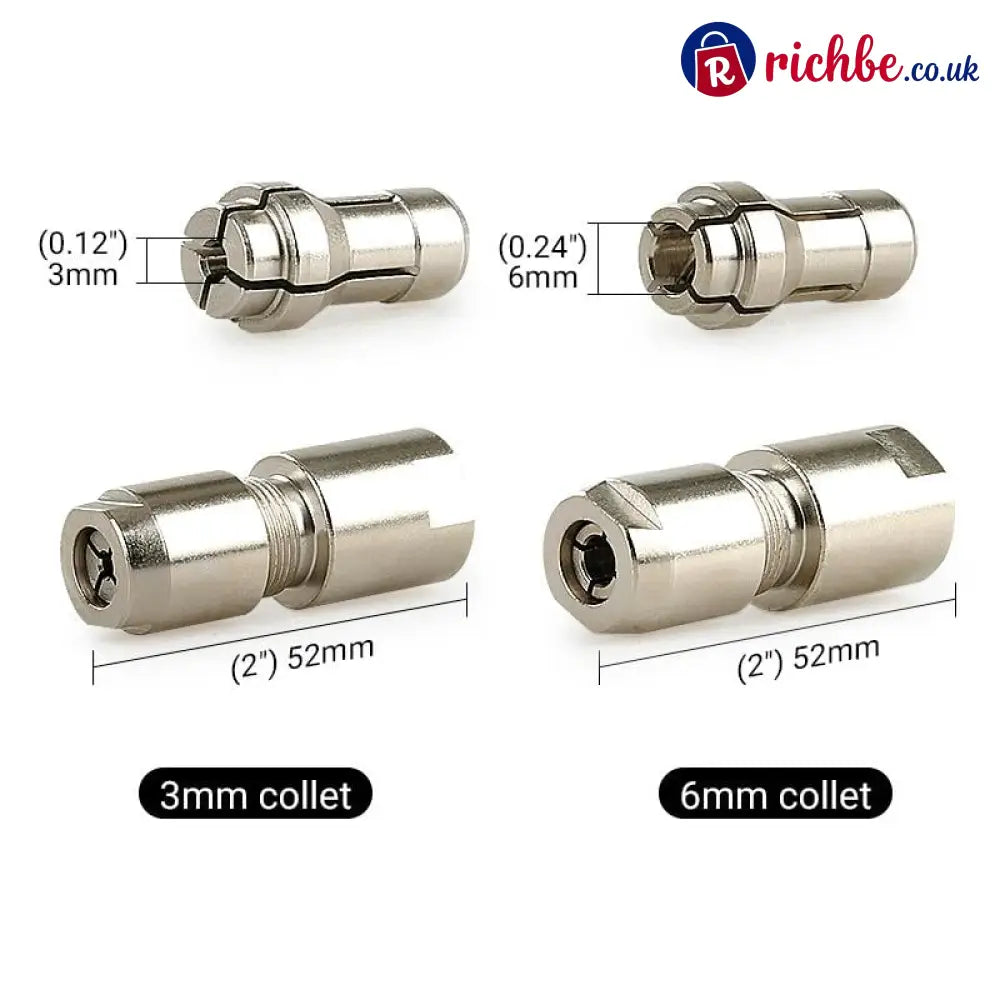⚙️Angle Grinder Conversion Kit 🔧 3mm/6mm Dual Collet – Universal Straight Grinder Adapter for Carving & Polishing