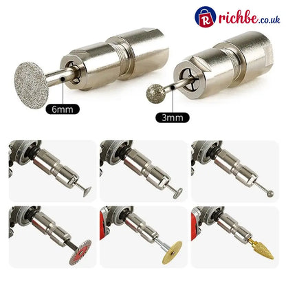 ⚙️Angle Grinder Conversion Kit 🔧 3mm/6mm Dual Collet – Universal Straight Grinder Adapter for Carving & Polishing