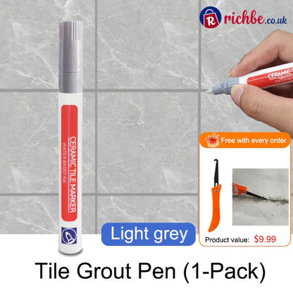 🔥Anti-mould and waterproof joint pen for ceramic tiles - 🔥2 PCS （Buy 1 Get 1 Free） / 🔥Light grey