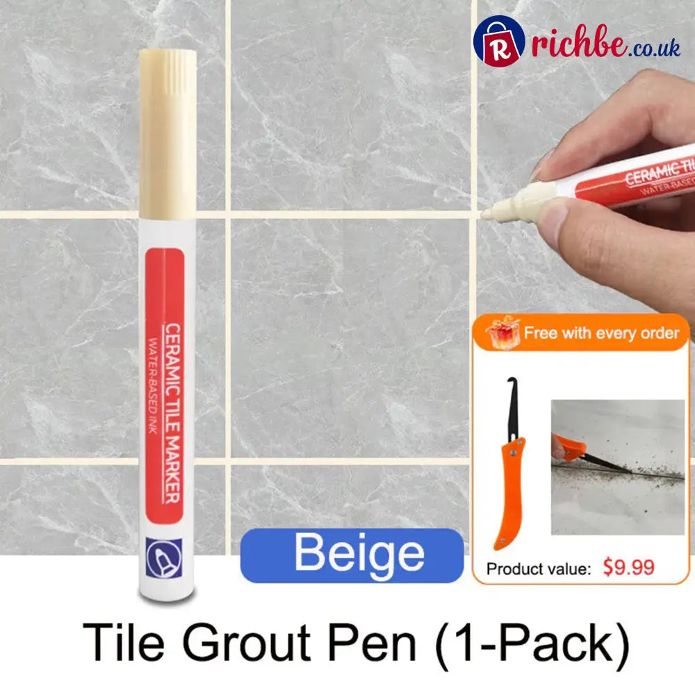 Anti-Mould & Waterproof Joint Pen for Ceramic Tiles - 🔥Beige / 🔥White