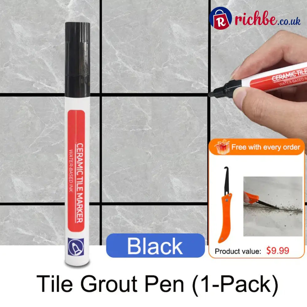 Anti-Mould & Waterproof Joint Pen for Ceramic Tiles - Black / 🔥White
