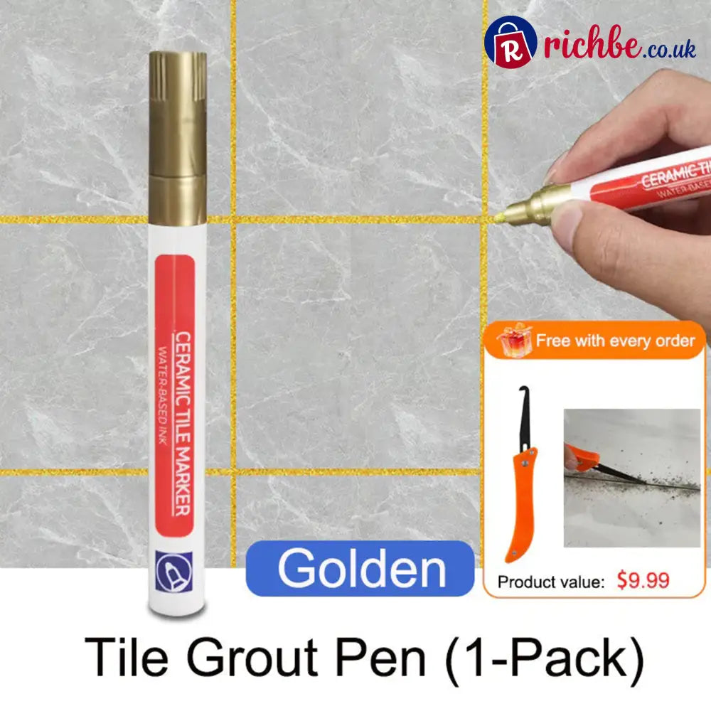 Anti-Mould & Waterproof Joint Pen for Ceramic Tiles - 🔥Golden / 🔥White