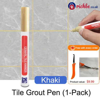 Anti-Mould & Waterproof Joint Pen for Ceramic Tiles - 🔥Khaki / 🔥White