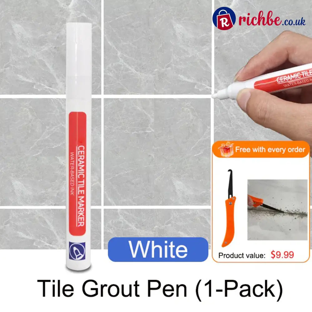 Anti-Mould & Waterproof Joint Pen for Ceramic Tiles - 🔥White / 🔥White