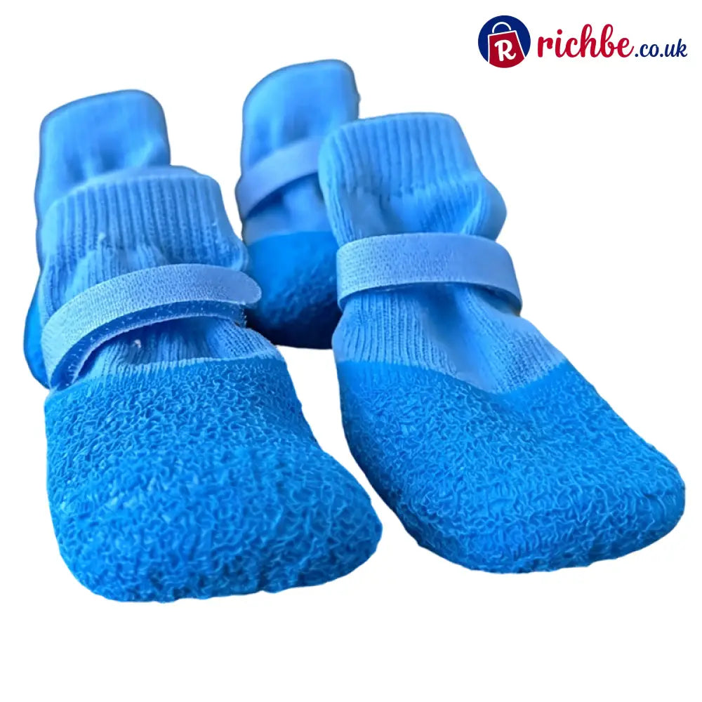 🐕 Anti-Slip Waterproof Pet Shoe Socks - Blue / S / Buy 1 Get 1 Free (2 Pairs) - Hot products
