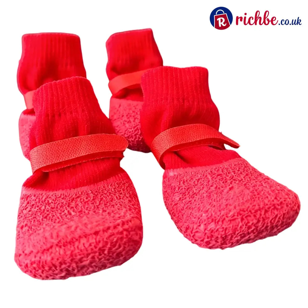 🐕 Anti-Slip Waterproof Pet Shoe Socks - Red / S / Buy 1 Get 1 Free (2 Pairs) - Hot products