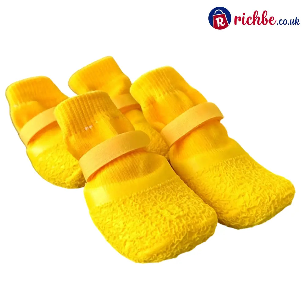 🐕 Anti-Slip Waterproof Pet Shoe Socks - Yellow / S / Buy 1 Get 1 Free (2 Pairs) - Hot products