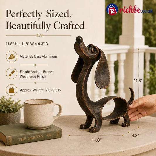 🐶✨Antique Bronze Dachshund Sculpture