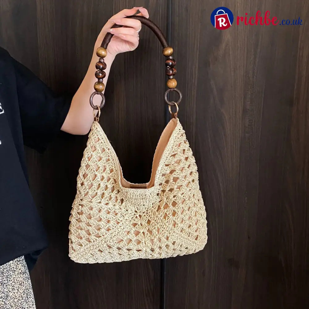 🏝️Artisanal Woven Tote with Inner Lining - Clothing & Accessories