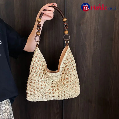 🏝️Artisanal Woven Tote with Inner Lining - Clothing & Accessories