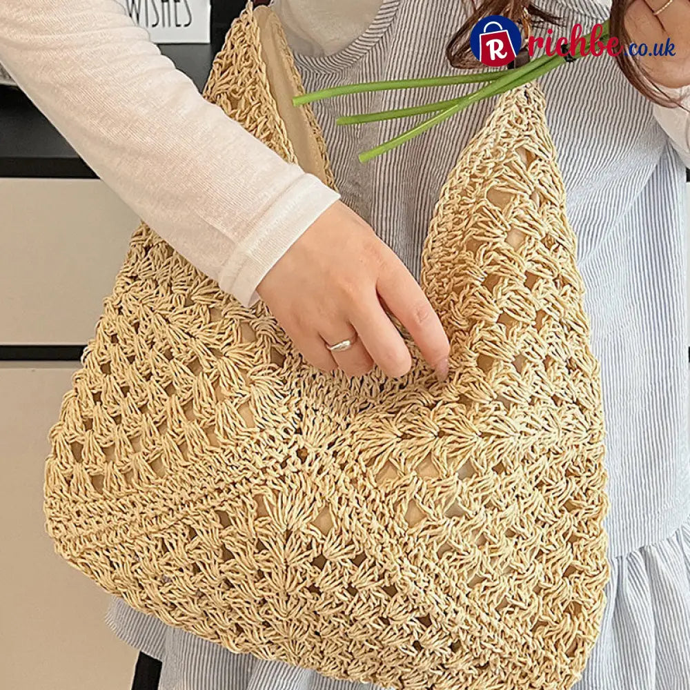 🏝️Artisanal Woven Tote with Inner Lining - Clothing & Accessories