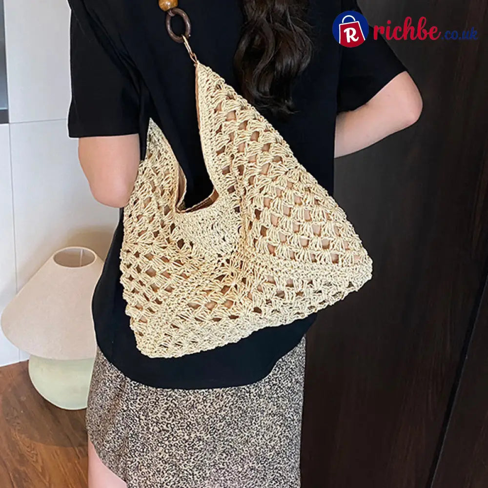 🏝️Artisanal Woven Tote with Inner Lining - Clothing & Accessories