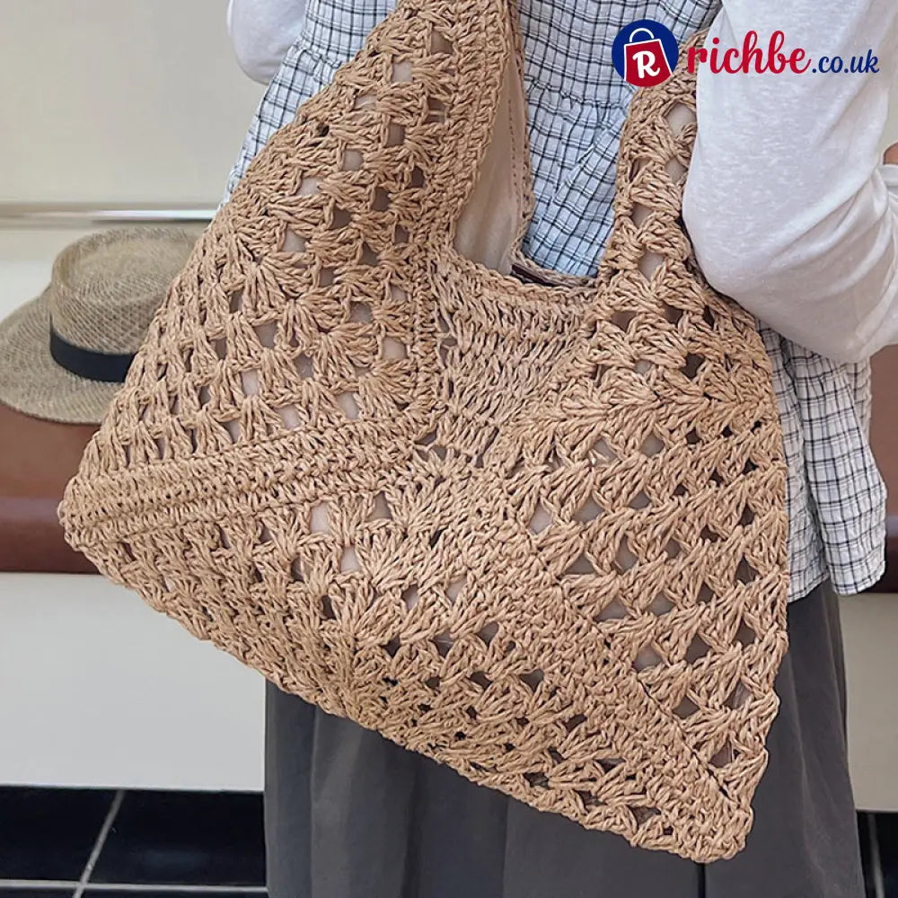 🏝️Artisanal Woven Tote with Inner Lining - Clothing & Accessories