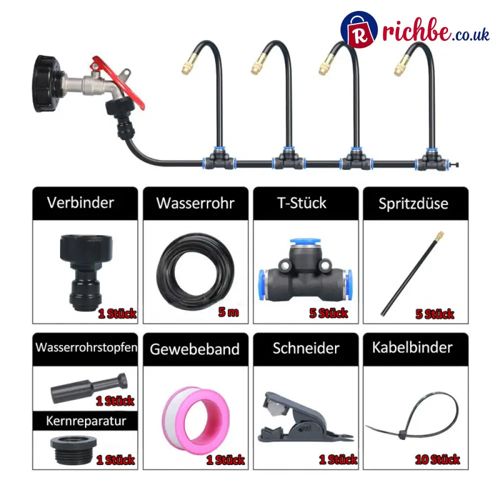 🌱Automatic 360° curved garden irrigation syste
