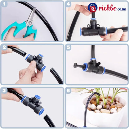 🌱Automatic 360° curved garden irrigation syste