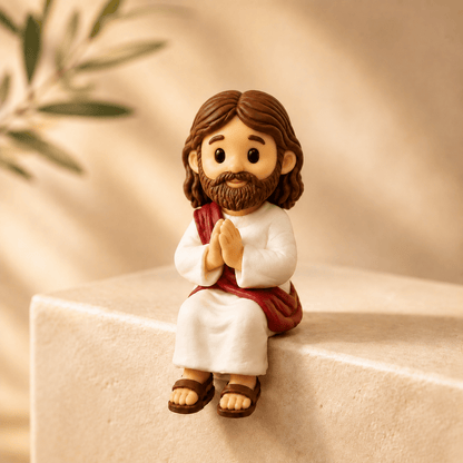 ✝️🙏 Jesus Shelf Sitter Figurines – 5 Meaningful Poses ❤️ Christian Faith Desk & Shelf Décor 🎁