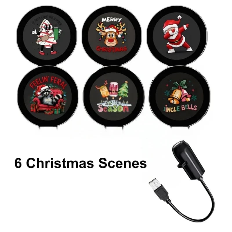🔥 Christmas Best-Seller! Plug & Play HD Christmas Projector – 6/10 Festive Scenes | 50% OFF 🎄🎅