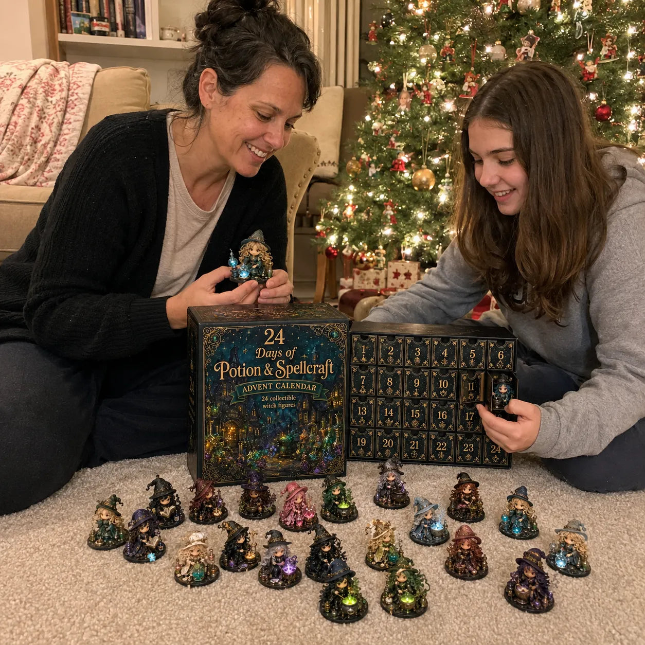 🧙‍♀️ LAST DAY 49% OFF – 24 Days Of Witchy Surprises Advent Calendar | 24 Unique Collectible Witches with Magical Themes, Mini Figures & Fantasy Display Collection ✨