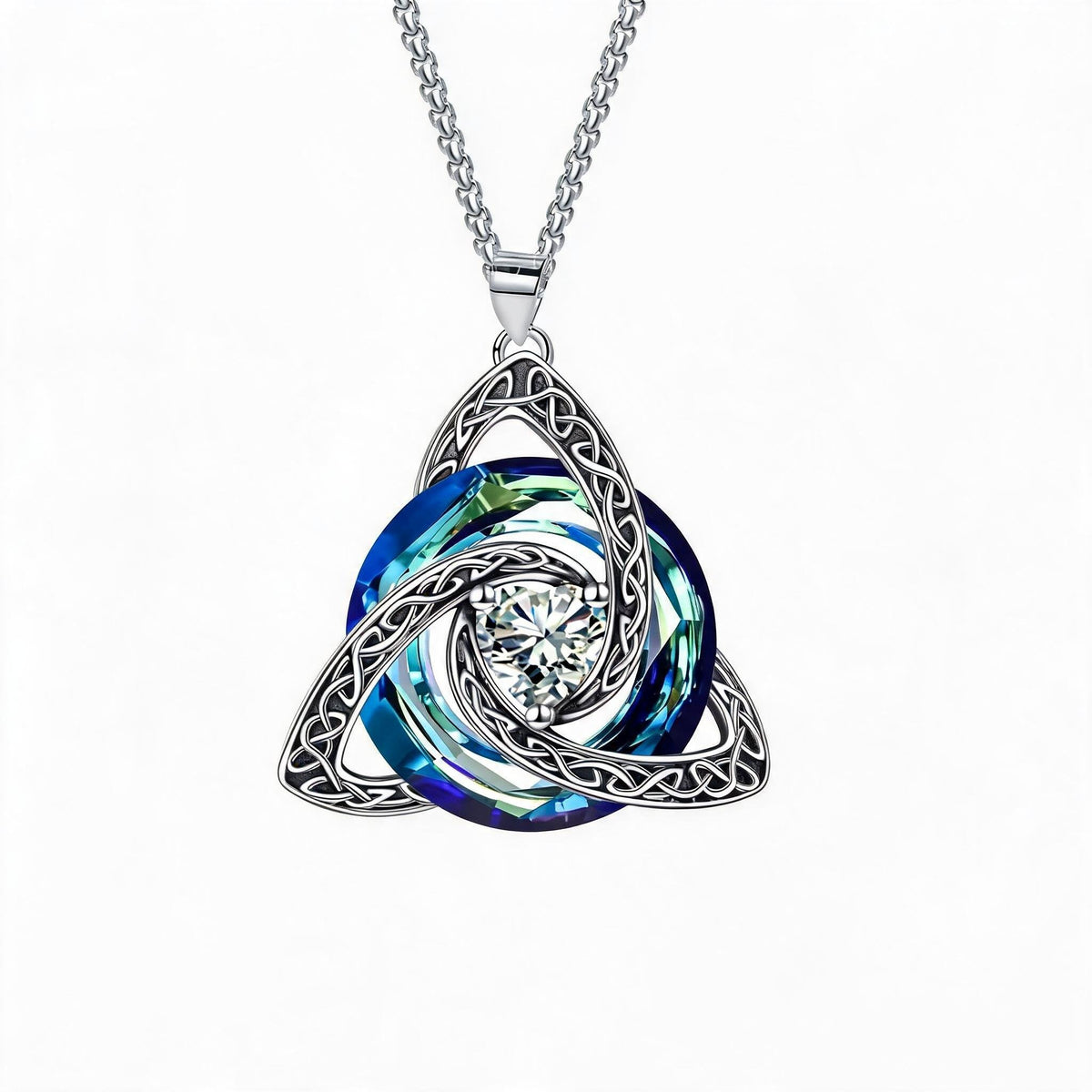 Birthstone Celtic Trinity Knot Necklace ✨