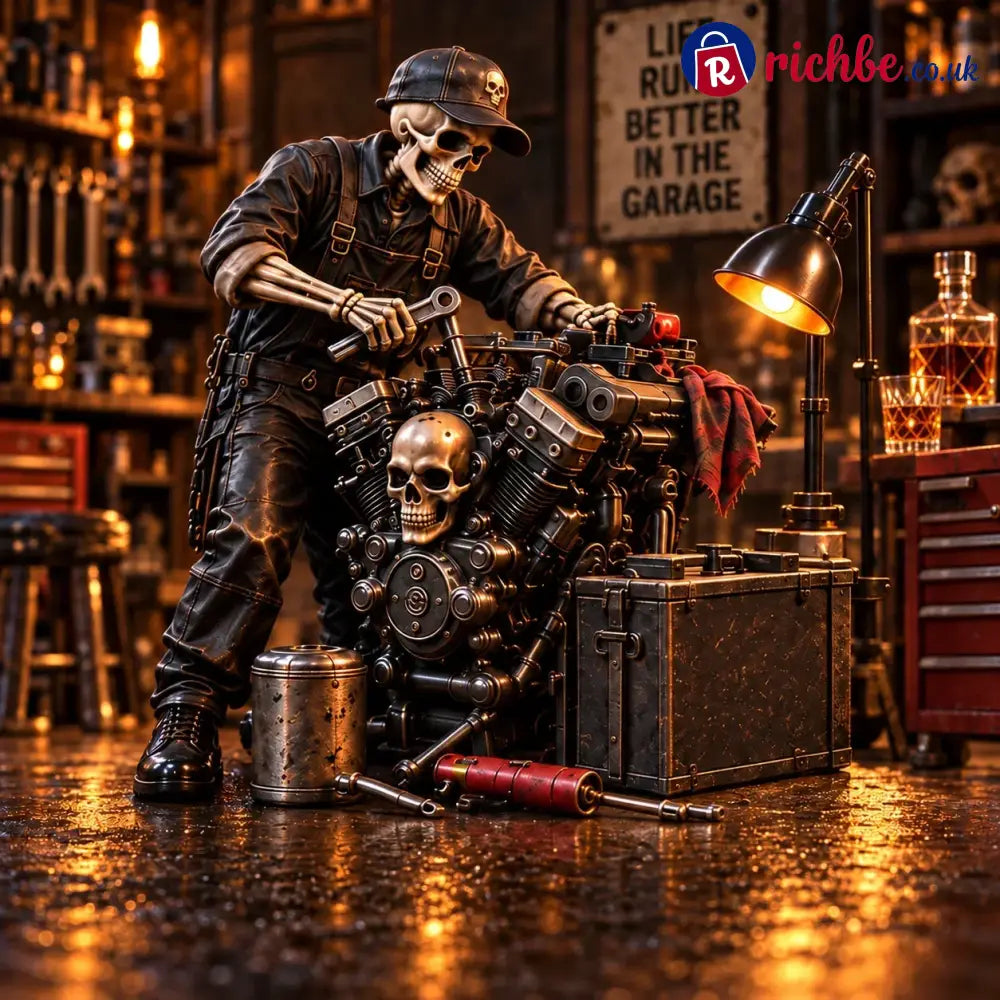 💀🔥 Bad To The Bone – 6 Dark Humor Skeleton Collectibles For Men Man Cave Decor & Unique Gifts 🎁 - Built Not Bought