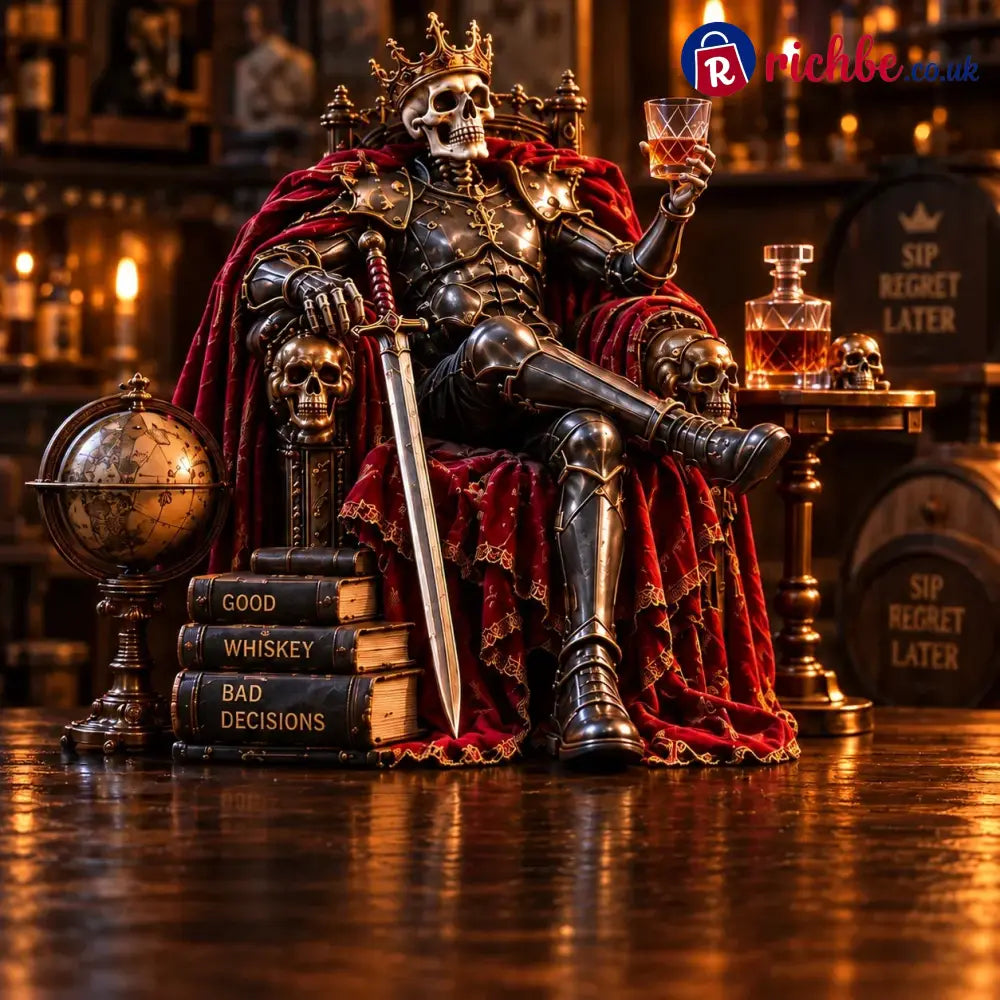 💀🔥 Bad To The Bone – 6 Dark Humor Skeleton Collectibles For Men Man Cave Decor & Unique Gifts 🎁 - The Last Toast King