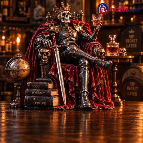 💀🔥 Bad To The Bone – 6 Dark Humor Skeleton Collectibles For Men Man Cave Decor & Unique Gifts 🎁 - The Last Toast King