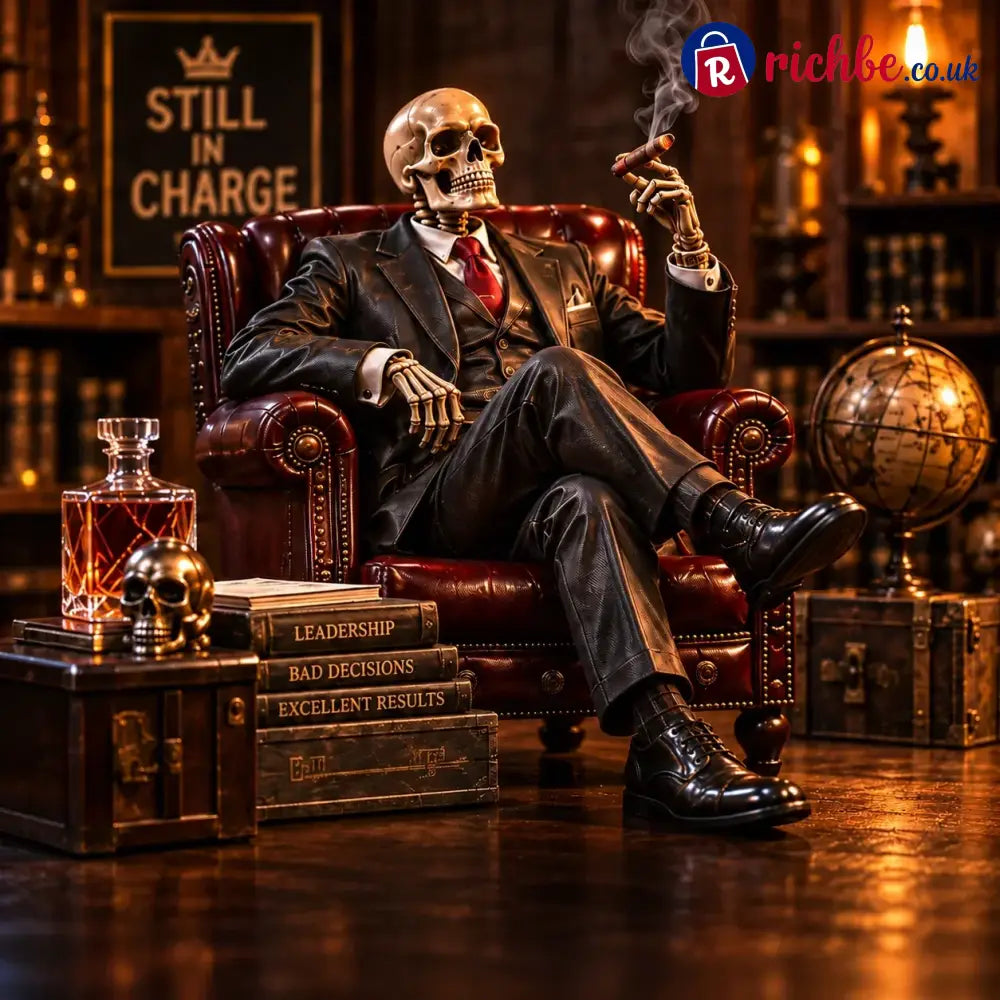 💀🔥 Bad To The Bone – 6 Dark Humor Skeleton Collectibles For Men Man Cave Decor & Unique Gifts 🎁 - Same Shit Different