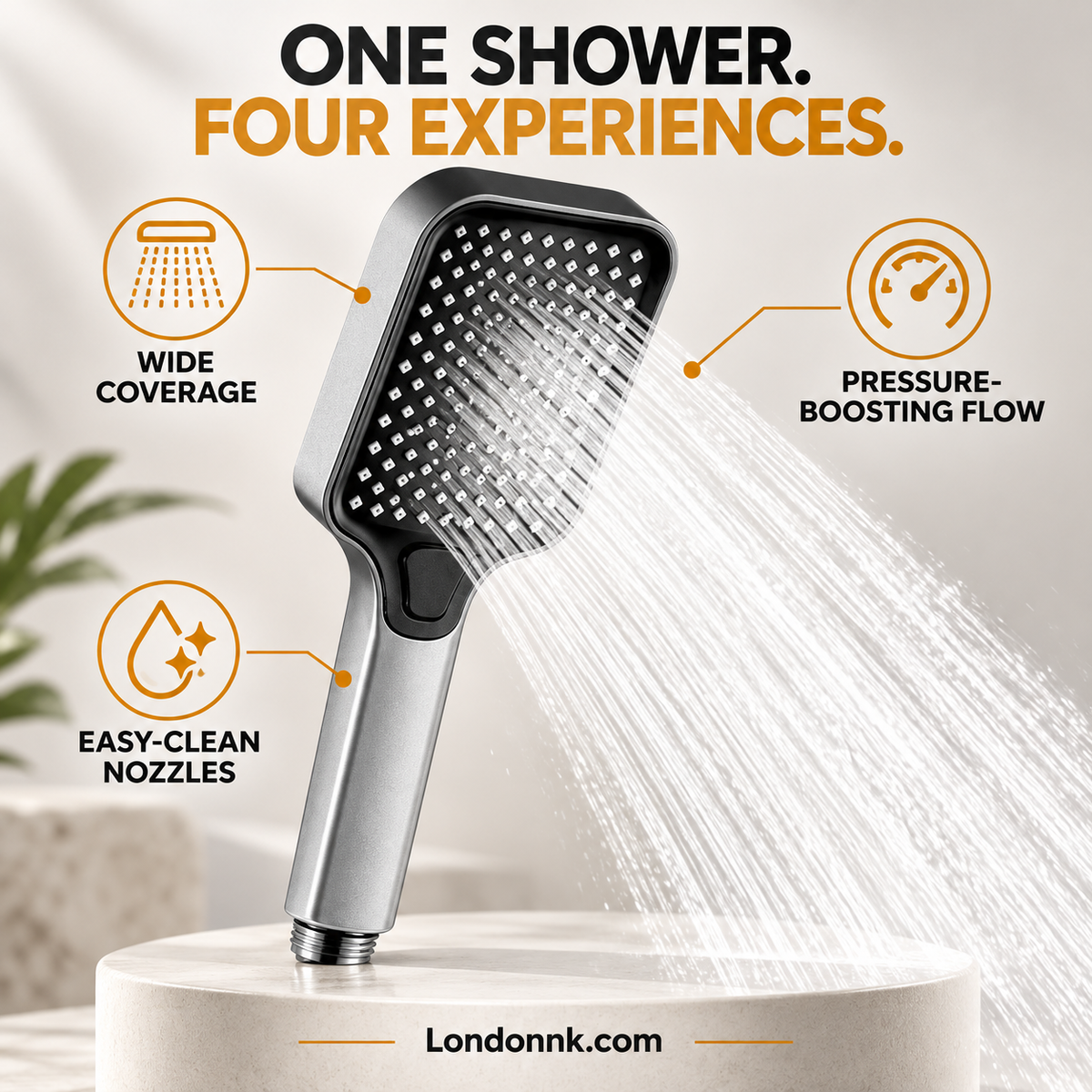 🏆 Last Day Special Price £9.99! 🚿 High-Boost Shower Head – Powerful Water Flow & Spa-Like Comfort ✨