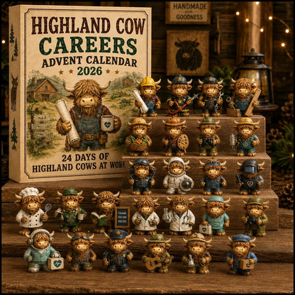 🐮 Highland Cow Careers Advent Calendar 2026 – 24 Days of Country Charm 🎁🤎