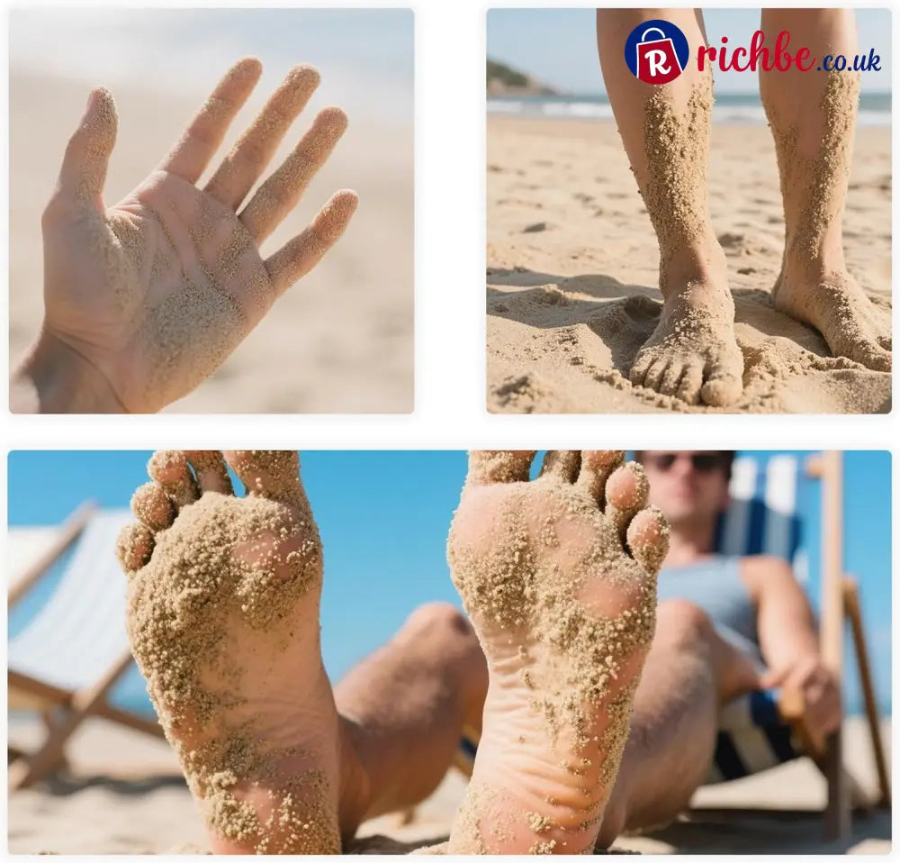 🏖️Beach Sand Remover Powder Bag – Talc-Free Natural Beach Essential