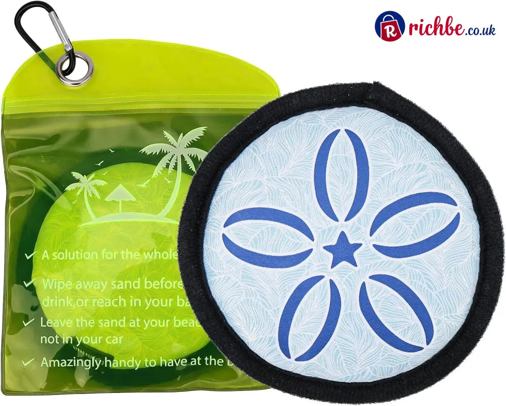 🏖️Beach Sand Remover Powder Bag – Talc-Free Natural Beach Essential - Light Blue