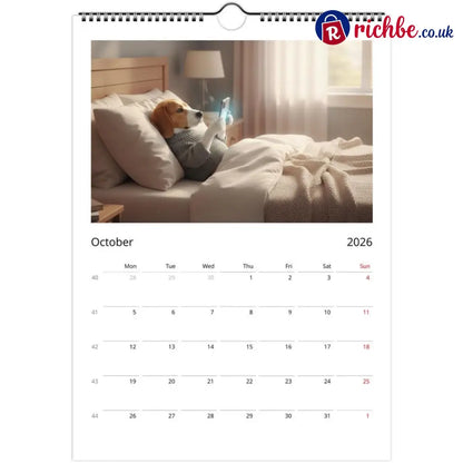 Beagle dog Calendar 2026 - Daily Activities