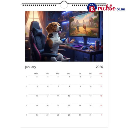 Beagle dog Calendar 2026 - Daily Activities
