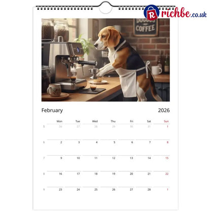Beagle dog Calendar 2026 - Daily Activities