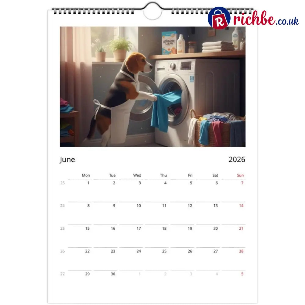 Beagle dog Calendar 2026 - Daily Activities