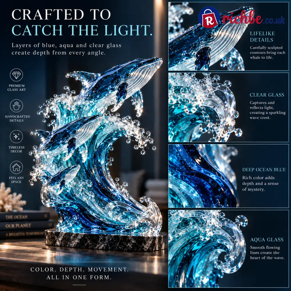 🐋 Becoming Ocean – Three Whales Rising from the Wave Sculpture