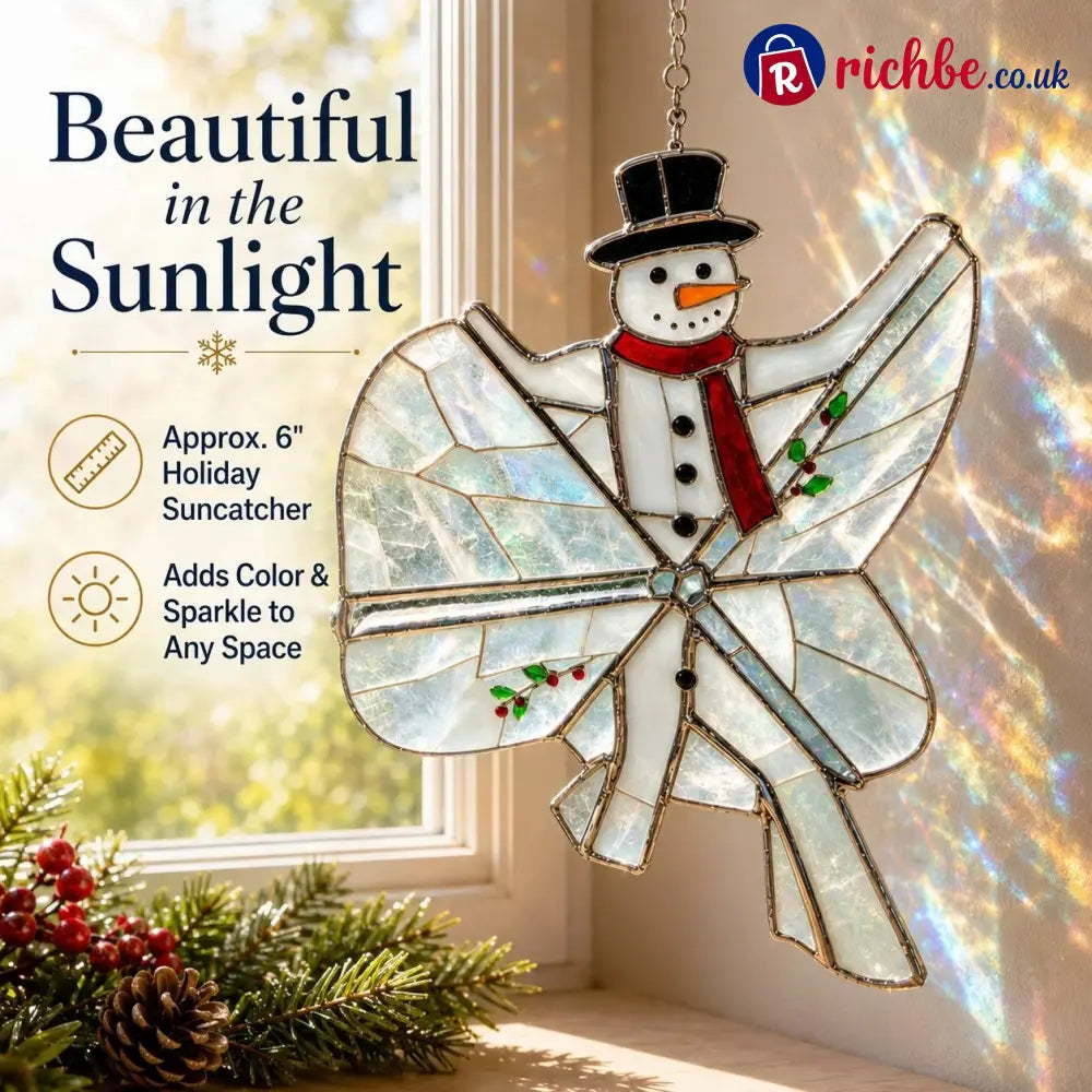 🎄Beginner-Friendly 3D Christmas Iridescent Suncatcher DIY Kit | Complete Kit with Glass-Style Panels Metal Frames