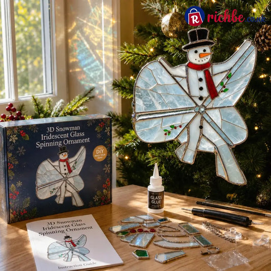 🎄Beginner-Friendly 3D Christmas Iridescent Suncatcher DIY Kit | Complete Kit with Glass-Style Panels Metal Frames
