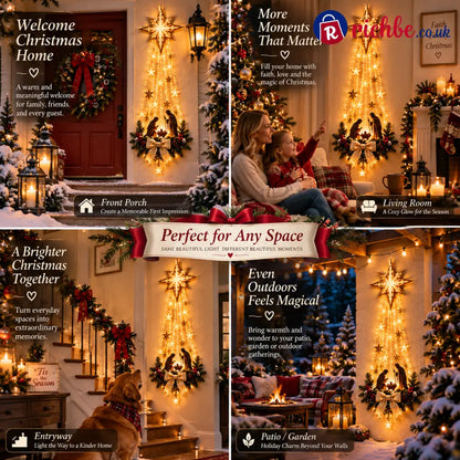 ✝️ Bethlehem Star of Faith – Lighted Nativity Wall Decor