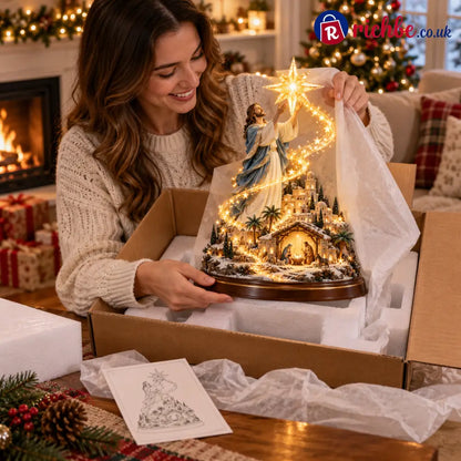 ⭐✨ Bethlehem Star of Hope™ – Jesus Holding the Guiding Star Illuminated Christmas Nativity Scene