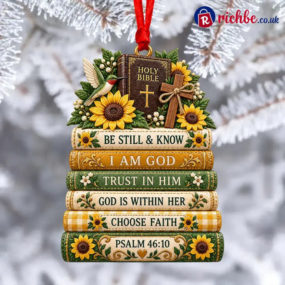 ✝️ Bible Faith Christmas Acrylic Ornament Collection - 🌻 Be Still & Know